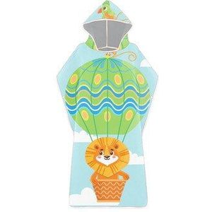 Kinderen Leuke Animal Print Microfiber Wetsuit Veranderende Gewaad Strand Poncho Handdoek Sneldrogend Badhanddoeken Met Hooded Beachwear