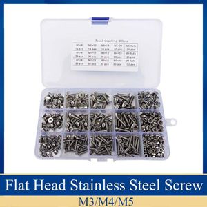 500 Stks/set 304 Rvs Schroef Hexagon Socket Platte Wafer Hoofd Allen Cap Bolt M3/M4/M5 Assortiment kit