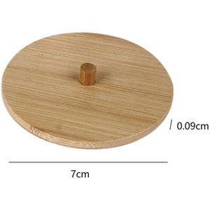 Make Wattenschijfje Organizer Badkamer Opbergdoos Voor Wattenstaafjes Cosmetica Sieraden Make Remover Pad Container Met Bamboe Deksel
