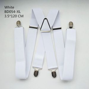 BD054-L Xl Xxl Maat Wit 3.5 Breedte Jarretel Voor Volwassen Verstelbare Elastische X Back Broek Bretels Voor Mannen En Vrouwen clips Op