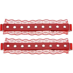 12 Kleuren 1 Paar Vrouwen Vrouwelijke Been Kousenband Klinknagels Meisjes Lace Trim Decoratieve Riem Verstelbare Been Lus Bretels