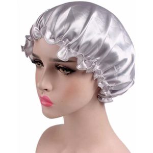 1 Stuk Satijn Motorkap Haar Caps Dubbele Laag Passen Slaap Night Cap Head Cover Hoed Voor Krullend Veerkrachtig Hair Styling accessoires