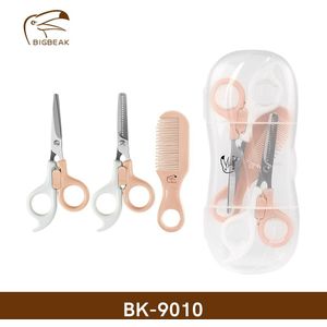 Bigbeak Baby Kapper Schaar Zuigeling Kapsel Met Veiligheidsslot Kappers Blikscharen Kam Set Kind Haarverzorging Kit Xmas