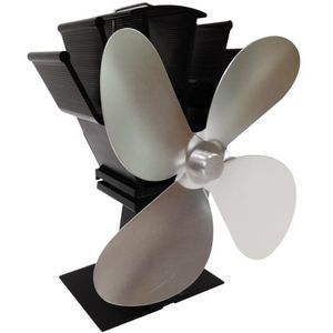 4-Blade Warmte Aangedreven Kachels Ventilator Haard Log Hout Brandende Thuis Efficiënte Warmteverdeling Fan 8 Kleuren Optionele