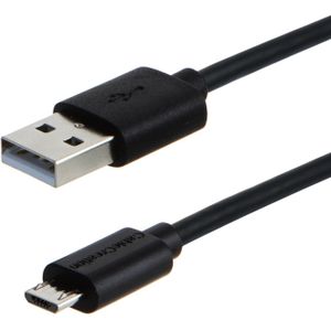 Micro USB Kabel 6 Voeten USB 2.0 naar Micro-Usb-kabel, high-Speed A Male naar Micro B, Triple Afgeschermde Kabel, 1.8 Meter/Zwart