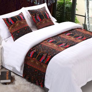 Rayuan Etnische Stijl Deken Polyester Sprei Bed Runner Throw Home Hotel Beddengoed Koningin King Bed Handdoek