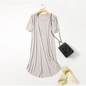 Vrouwen Solid Nachthemden Ijs Zijde Satijn Zomer Toevallige Nachtkleding Losse Nachthemd Ademend Sleepshirts Grote Lounge Slapen Slijtage