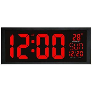 Wandklok Thuis desktop kalender klok zomertijd functie LED elektronische klok met thermometer HD LED groot scherm