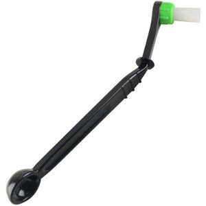 Dubbele Hoofd Anti-Brandwonden Espressomachine Gebogen Reinigingsborstel Lepel Plastic Handvat Toetsenborden Borstel Cleaner Gereedschap