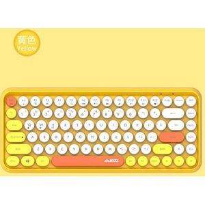 Zwart Jue 308i Retro Punk Toetsenbord Bluetooth 10M Stabiele Verbinding Mobiele Telefoon Tablet Laptop Thuiskantoor Vervangbare Batterij