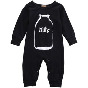 Katoen Pasgeboren Baby Jongen Meisje Lange Mouw Melk Fles Romper Jumpsuit Playsuit Infant Kids Outfits Kleding 0-24 M