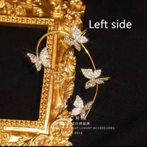 Vlinder Clip Oorbel Met Zirconia Geen Gat Oorbel Oor Klimmer Voor Vrouwen Party Verklaring Earring