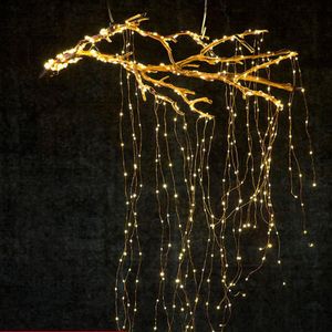Dishykooker Led Wijnstok Lichtslingers Koperdraad Fairy Lights Voor Boom Winkel Kerst Thuis Raamdecoratie Us Plug 110-220V