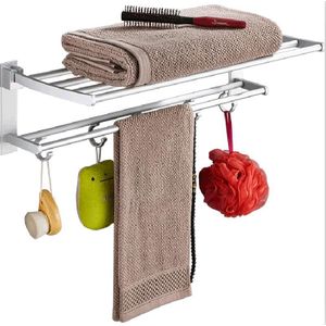 Aluminium Pantry Kookgerei Spice Servies Plank Opslag Bestek Houder Haak Keuken Organizer Opvouwbare handdoek