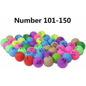 50 stks/pak Kleurrijke Entertainment Pingpongballen met Nummer Pingpongbal voor Loterij Spel Advertentie 40mm 2.4g