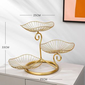 Nordic Iron 3 Tier Metalen Fruitmand Plaat Mesh Cake Plaat Creatieve Huishoudelijke Snack Opslag Plaat Woonkamer Home Decoratie