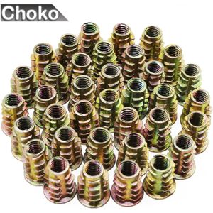 50Pcs M6 Zinklegering Hex Socket Schroef-In Noten Schroefdraad Insert Moeren Voor Houten Meubelen