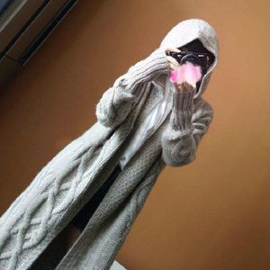 Vrouwen Winter Warm Hooded Trui Jas Vrouwelijke Lange Mouw Bovenkleding Vest Solid Casual Uitloper Jas Elegante Mantel Warm