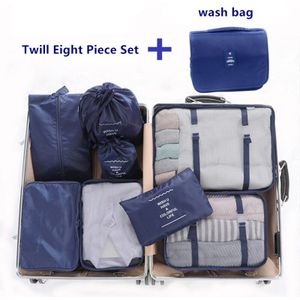 9 Stks/set Koffer Organiseren Opbergtas Draagbare Cosmetische Bag Kleding Ondergoed Schoenen Verpakking Set Reizen Make-Up Tas