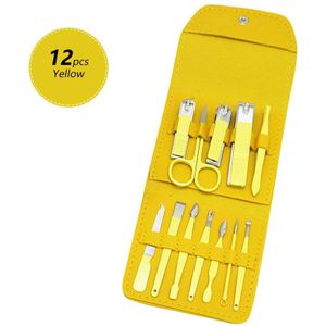12/16Pcs Manicure Set Nagelknipper Gereedschap Huishoudelijke Groen Rvs Oor Lepel Nail Cutters Schaar Kit Voor manicure Gereedschap