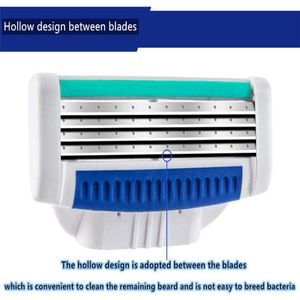 Iguetta Handleiding Scheerapparaat Blauw Met Wit Een-Heads Mannen Scheerapparaat Alle Body Eenvoudige En Trendy Бритва Handig en Te Dragen