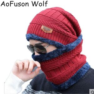 Winter Masker Halswarmer Cap Gebreide Skiën Slabbetjes Hoed Sneeuw Sport Sneeuwscooter Mannen Dames Beanie Skullies Mutsen Thicken Sjaal Masker