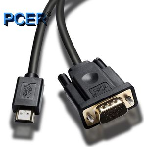 PCER HDMI VGA Kabel HDMI male naar VGA male kabel Voor PC Monitor HDTV Projector HDMI NAAR VGA cord
