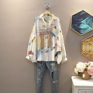 Xitao Print Patroon Blouse Mode Vrouwen Enkele Borst Kleine Verse Casual Stijl Volledige Mouw Elegante Minderheid Shirt ZP2942