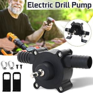 Portable Electric Drill Pump Diesel Oil Fluid Water Pump Mini Hand Self-priming Liquid Transfer Pumps Home Garden Outdoors