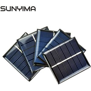 Sunyima 10Pcs Diy Zonnepanelen Fotovoltaïsche Zonnecellen Power Charger Solars Epoxy Plaat 60X55 3V 120MA