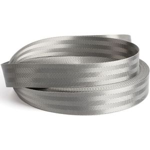 10M Silver 20-50 Mm Veiligheidsgordel Nylon Lint Rugzak Tas Onderdelen Strap Stof Tape Veiligheid Harnas sterke Autostoel Diy Hond Touw