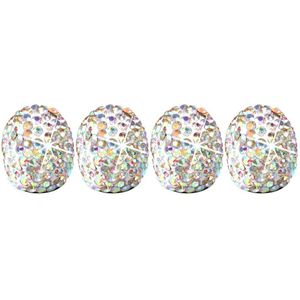 4Pcs Diamond Bling Auto Auto Bandventieldop Steel Caps Voor Auto Vrachtwagen Bike Wiel Universele Creatieve Gemodificeerde Auto band Cap