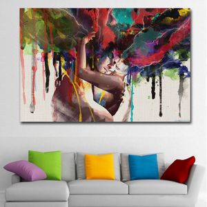 Posters Prints Lover Huging Canvas Schilderij Muur Foto Voor Woonkamer Wall Art Abstract Decoratie Schilderijen