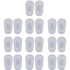 10 Pairs Push-In Lenzenvloeistof Neus Pads Zachte Siliconen Luchtkussen Bril Vervanging Nosepad Anti-Slip Neusbrug pads Kit