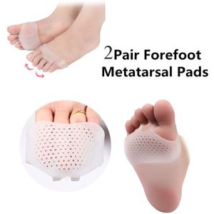 2Pairs Silicone Honeycomb Forefoot Pad Metatarsal Pads Pain Relief Orthotics Foot Massage Anti-Slip Protector Cushion Foot Care