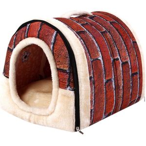 Pet Hond Kat Bed Huis Warme Zachte Mat Beddengoed Iglo Mand Kennel Wasbaar Knus