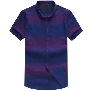 Grote Plus Size 8XL 7XL 6XL 5XL Mens Print Summer Blue Korte Mouw Revers Mannelijke Casual Tops Camisa Masculina shirts