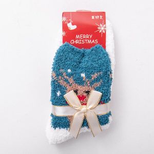 Kleurrijke Kerst Winter Vrouwen Sokken Verdikte Warme Lange Buis Kerst Sokken Warm Leuke