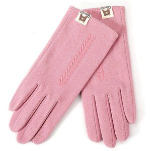 Vrouwen Winter Warm Houden Touch Screen Dunne Sectie Handschoenen Single Layer Plus Fluwelen Binnenkant Vrouwelijke Elegante Zachte Handschoenen