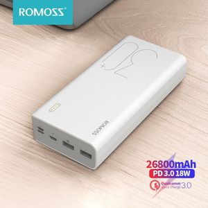 Romoss Sense 8 + Power Bank 26800Mah Quick Charge 3.0 26800Mah Powerbank Draagbare Externe Batterij Oplader Voor Iphone xiaomi