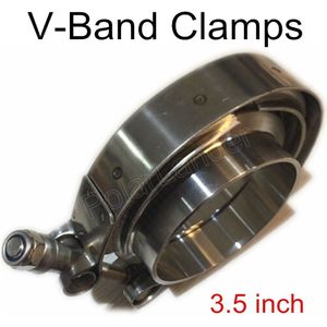 3.5 &quot;inch V-Band klem flens Kit met Rvs Voor turbo uitlaat downpipe auto styling