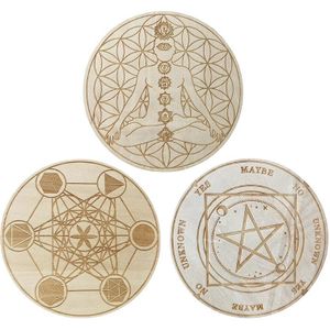 13ME Hout Energie Zeven Chakra &#39;S Astrologie Decoratie Placemat Coaster Healing Meditatie Board Ornamenten