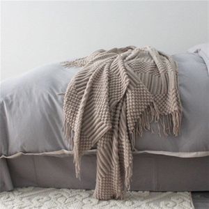 Europa Plaid Slaapbank Gebreide Deken Hubble-Bubble Nordic Stijl Reizen Auto Airconditioning Knit Gooi Deken Cover Sprei koc