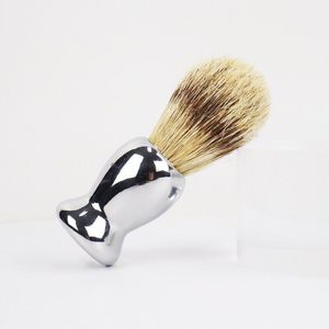 Riron Mannen Roestvrij Metalen Handvat Scheerkwast Facial Baard Schoonmaken Scheermes Borstel Voor Scheren Kapper Tool