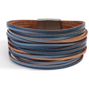 Allyes Boho Multilayer Slanke Strips Lederen Armbanden Voor Vrouwen Mode Dames Eenvoudige Wide Wrap Armband Vrouwelijke Sieraden