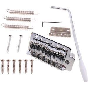 1 Set 6String Platte Zadel Enkele Tremolo Brug Voor Elektrische Gitaar