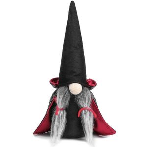 Halloween Handgemaakte Tomte Zweedse Gnomes Ornamenten Met Heks Mantel Hoed Kerst Tafeldecoraties Vriendin Liefde