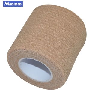 5 cm x 4.5 m 5 rolls/lot Coban latexvrij geweven Elastische Zelfklevende aanhangend Wrap bandage tender coflex tape