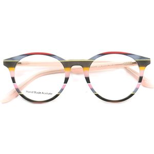 Vrouwen Ronde Brilmonturen Voor Vrouwen Vintage Multi Gekleurde Mode Glazen Bril Recept Brillen Blauw Roze Rood