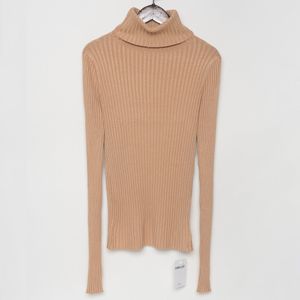 Geribbelde Coltrui Gebreide Tops Vrouwen Hoge Hals Truien Met Duim Gat Fall Winter Jumper